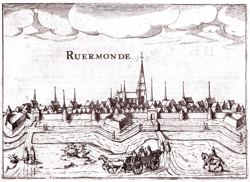 Gezicht op Roermond 1613 Guiccardini